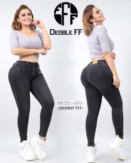 PANT. DEOBLE FF 496 Skinny fit Negro 0