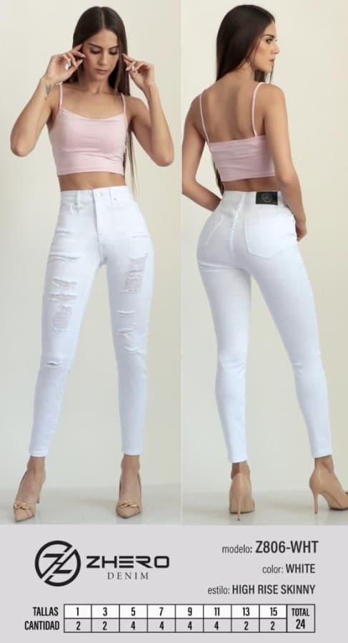 Pantalón ZHERO 806 blanco