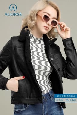 Chamarra de vinipiel Agorss 1328 0