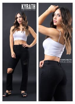 Pantalón Kyrath 2055 recto roto negro 0