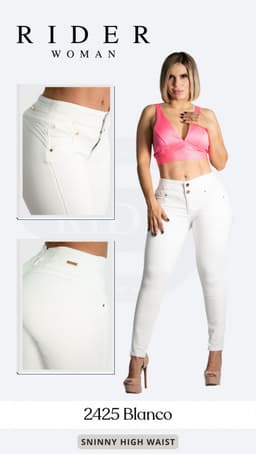 Pantalón Rider 2425 blanco 0